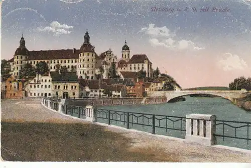 Neuburg a.d.Donau mit Brücke gl1932 C3678