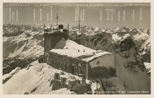 Berghütte: Münchner Haus auf der Zugspitze gl1937 104.456