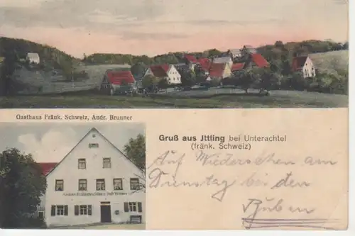 Jittling bei Unterachtel Panorama und Gasthaus Brunner gl1925 209.472