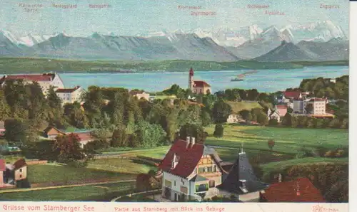Starnberger See mit Blick ins Gebirge gl1907 208.107