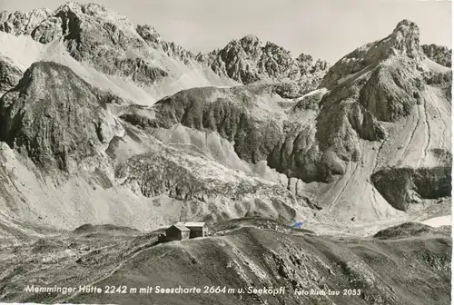 Berghütte: Memminger-Hütte mit Seescharte gl1970 104.491