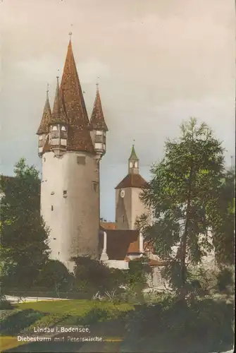 Lindau i.B. Diebesturm mit Peterskirche ngl 134.991