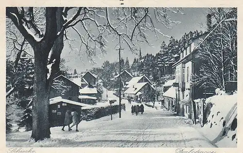 Schierke Harz Dorfstraße im Winter ngl C5183