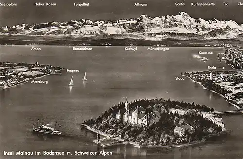 Insel Mainau im Bodensee als Nacht-Panorama ngl C5232