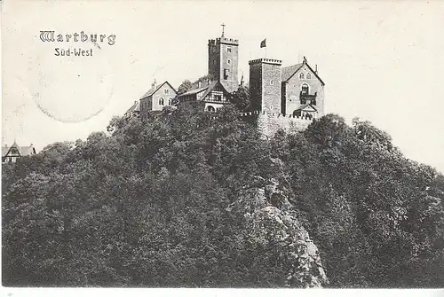 Eisenach Wartburg von Südwesten gl1908 C5922