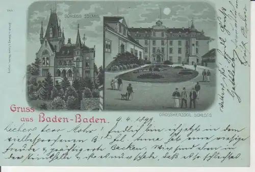 Baden-Baden Schlösser im Mondschein gl1899 206.538