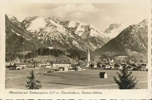 Oberstdorf i.A. Panorama mit Alpenkette gl19? 135.478