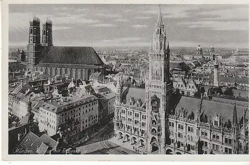 München Rathaus mit Frauenkirche gl1943 C7596