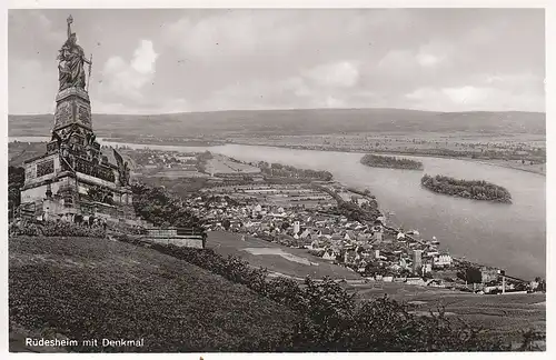 Rüdesheim mit Niederwald-Denkmal ngl C5364