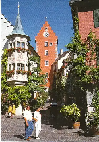 Meersburg am Bodensee Marktplatz mit Obertor ngl C6043