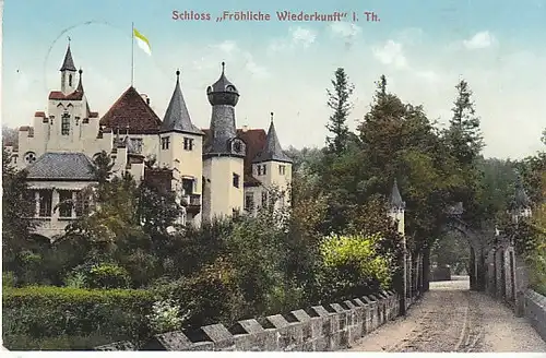 Schloss Fröhliche Wiederkunft Wolfersdorf gl1909 C3267