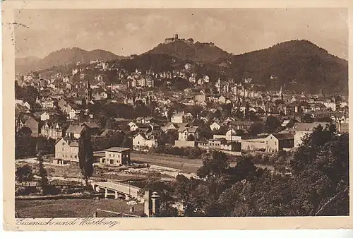 Weimar Panorama mit Wartburg gl1929 C3315