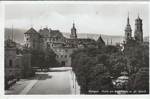 Stuttgart Partie am Schloßportal altes Schloß ngl C3117