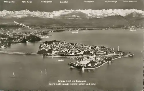 Lindau (Bodensee) Flugzeugaufnahme Vers gl1957 135.093