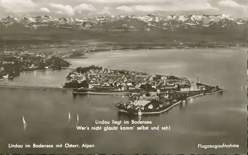 Lindau (Bodensee) Flugzeugaufnahme Vers gl1958 135.068