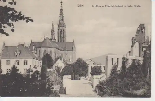 Bühl Friedrichdenkmal und Kirche gl1912 206.567