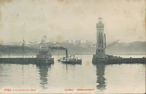 Lindau i.B. Hafeneinfahrt gl1908 134.937