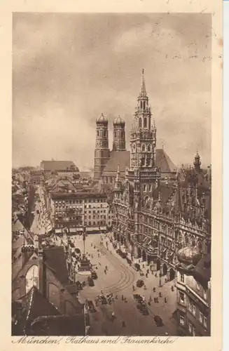 München Rathaus und Frauenkirche gl1928 212.282