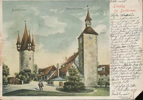 Lindau i.B. Diebsturm Peterskirche gl1905 135.147