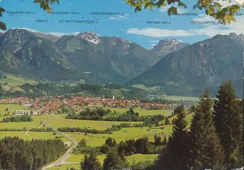 Oberstdorf im Allgäu mit Alpenkette gl1978 135.423