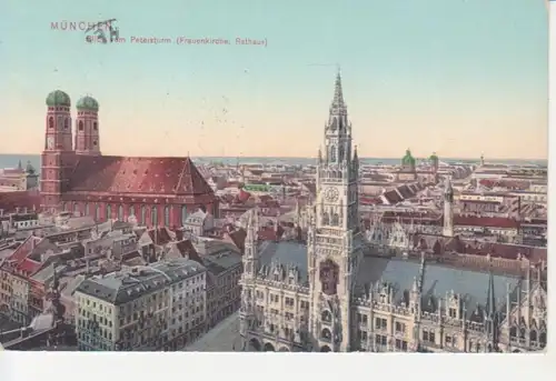 München Blick vom Petersturm gl1909 212.302