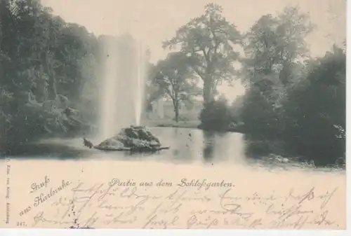 Karlsruhe Partie aus dem Schlossgarten gl1898 206.332