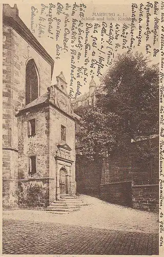 Marburg a.d.Lahn Schloß u. luth.Kirchhof gl1926 C5549