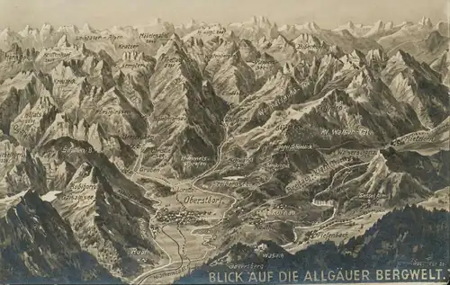 Oberstdorf mit Allgäuer Bergwelt glca.1930 135.303