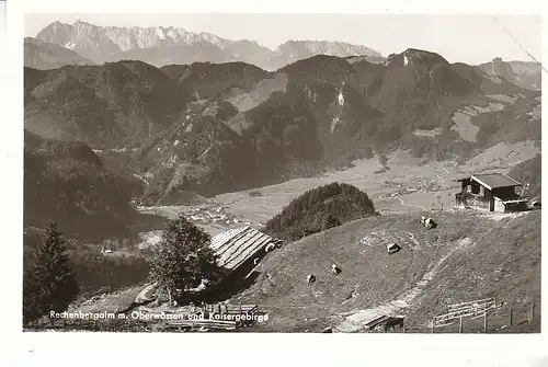 Rechenbergalm mit Oberwössen und Kaisergebirge ngl C7863