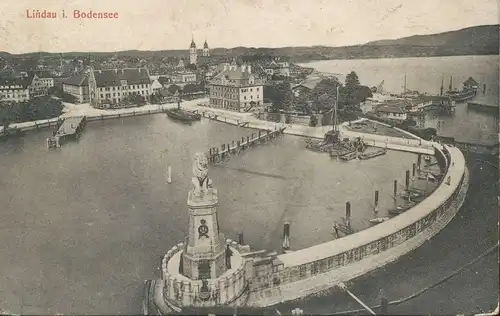 Lindau Bodensee Hafen feldpgl1916 134.795