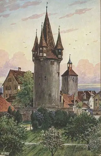 Lindau i.B. Diebsturm und Peterskirche ngl 134.879