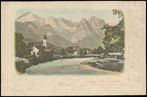 Garmisch-Partenkirchen Panorama mit dem Wetterstein-Gebirge gl1904 137.209