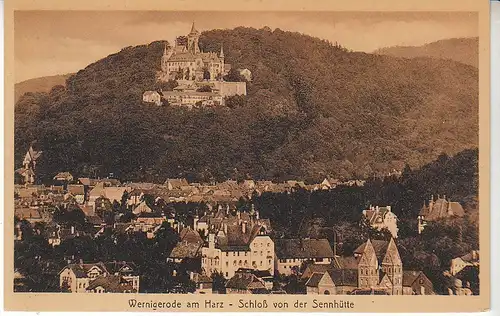 Wernigerode am Harz Schloß von der Sennhütte ngl C5818