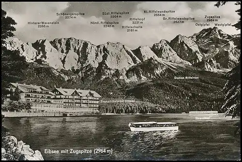 Eibsee mit Zugspitze gl1962 137.256