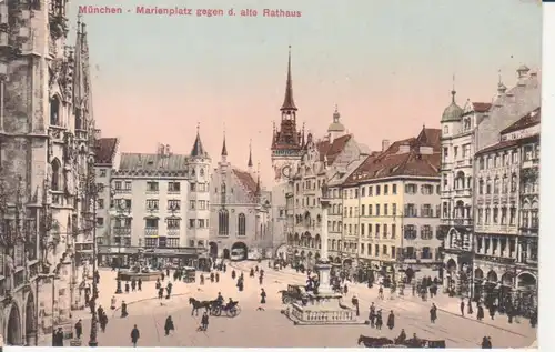München - Marienplatz mit Rathaus gl1910 216.263