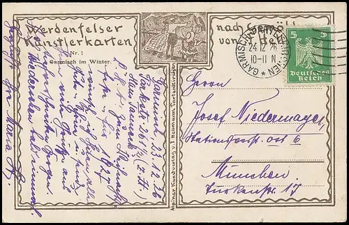Garmisch Panorama im Winter gl1926 137.277