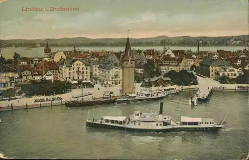 Lindau i.B. Stadtansicht gl1907 134.953