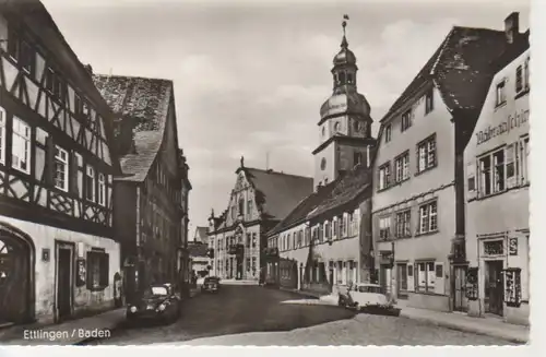 Ettlingen Kirchenplatz und Rathaus ngl 206.354