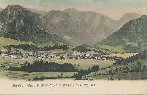 Oberstdorf und Alpen vom Wasach aus ngl 135.401