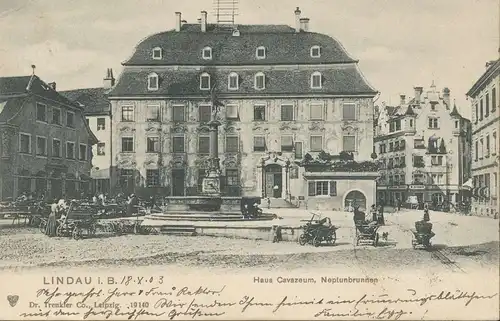 Lindau Haus Cavazeum Neptunbrunnen gl1903 134.800