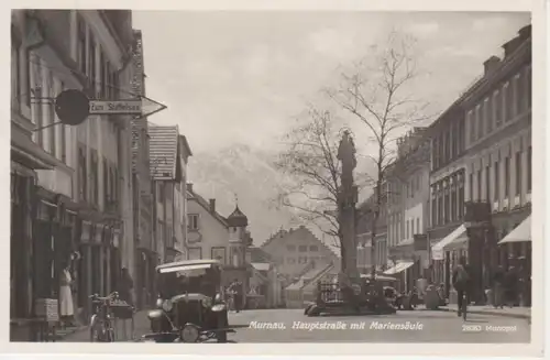 Murnau Hauptstraße mit Mariensäule gl1939 208.058