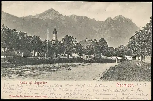 Garmisch Loisach-Partie mit Zugspitze gl1906 137.373