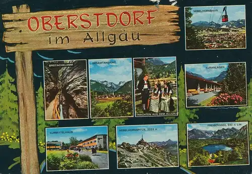 Oberstdorf im Allgäu Mehrbildkarte gl1974 135.418