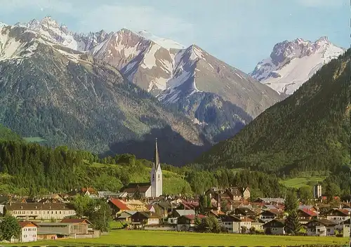 Oberstdorf i.A. Panorama mit Alpenkette gl1973 135.437