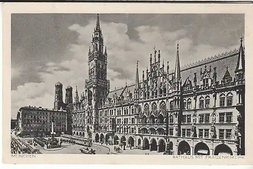 München Rathaus vor Frauenkirche gl1943 C3679