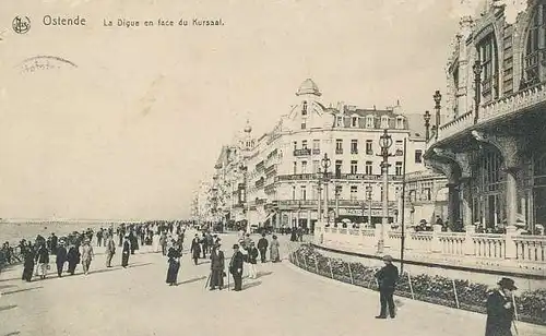 Ostende - La Digue en face du Kursaal feldpgl1916 136.590