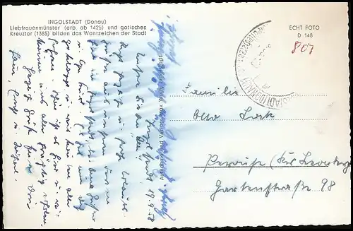 Ingolstadt Liebfrauenmünster und gotisches Kreuztor gl1958 138.207