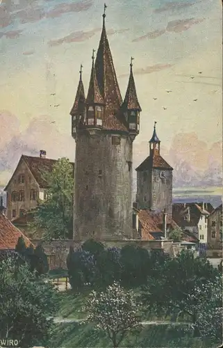 Lindau i.B. Diebsturm und Peterskirche gl1919 135.016