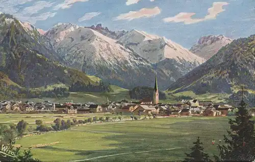Oberstdorf i.A. Panorama mit Alpenkette ngl 135.494