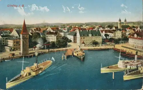 Lindau i.B. Hafen und Panorama ngl 135.137